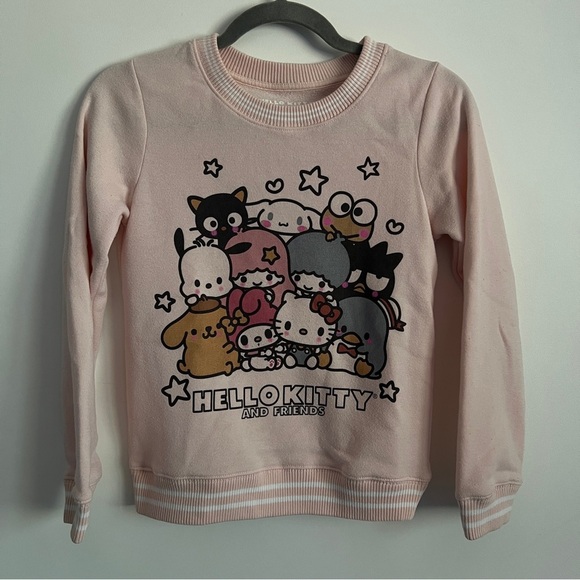 Hello Kitty and Friends Pink Crewneck Pullover Sweatshirt-Girls Youth Size L - Picture 1 of 5